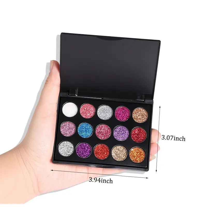 15 Colors Shimmer Glitter Eyeshadow Makeup Palette