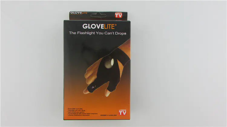 LED Flashlight Gloves for Camping and Night Running
