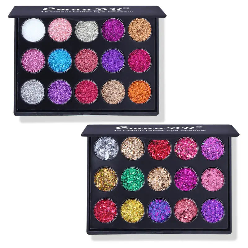 15 Colors Shimmer Glitter Eyeshadow Makeup Palette