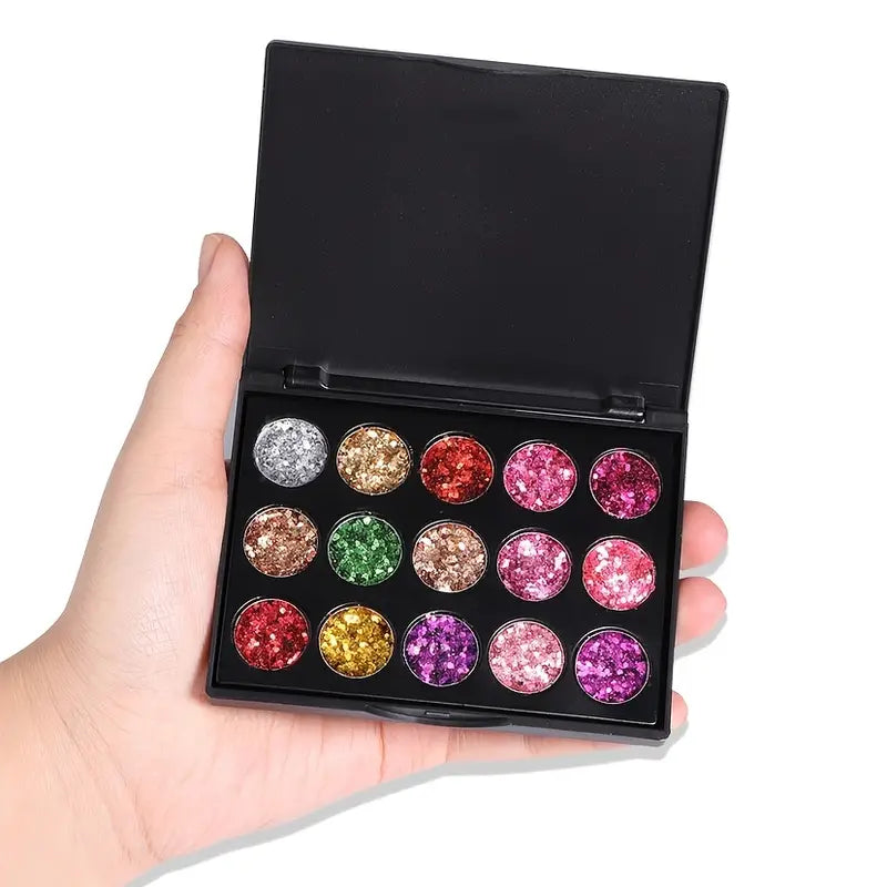 15 Colors Shimmer Glitter Eyeshadow Makeup Palette
