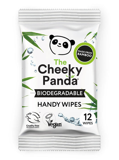 THE CHEEKY PANDA Biodegradable Bamboo Handy Wipes 12 CT