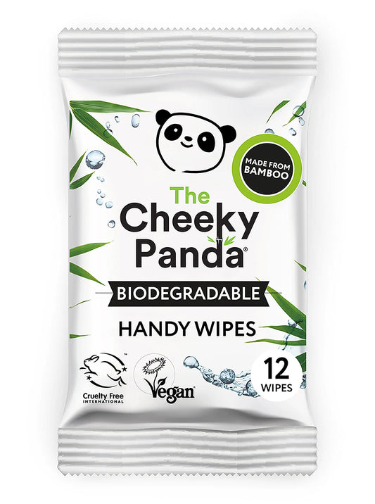THE CHEEKY PANDA Biodegradable Bamboo Handy Wipes 12 CT