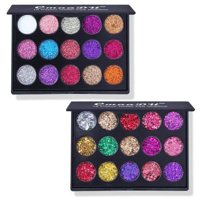 15 Colors Shimmer Glitter Eyeshadow Makeup Palette