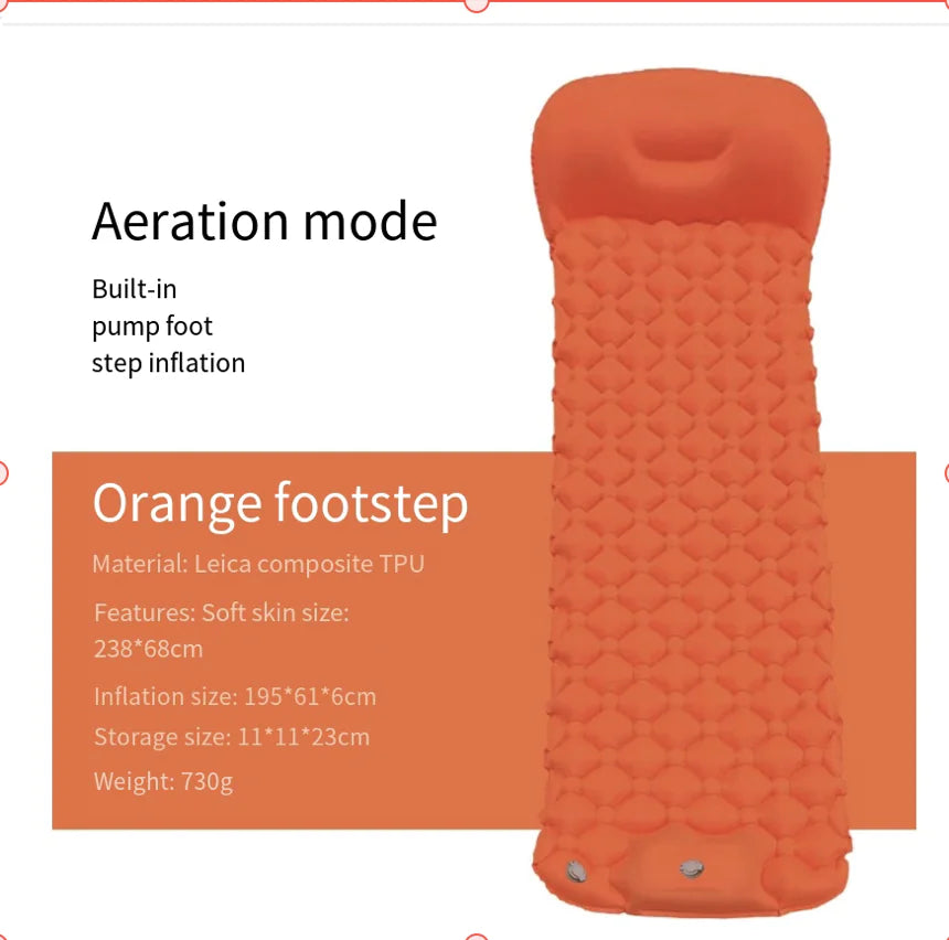 Portable Inflatable Camping Pad for Outdoor Use
