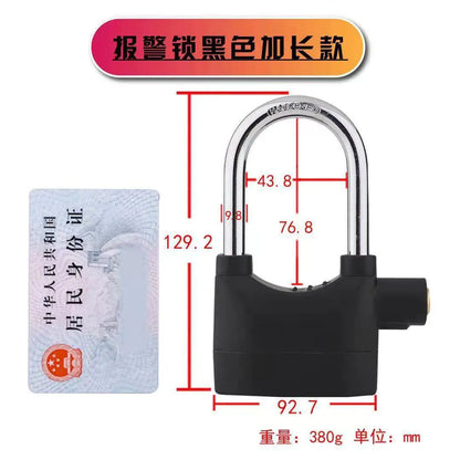 Smart Alarm Padlock with Zinc Alloy and Copper Core
